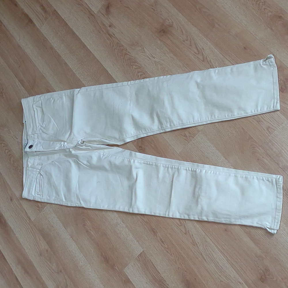Mid High Rise Denim Crop Neutral Minimalist Ankle Adam Levine Size 7/8 Jean